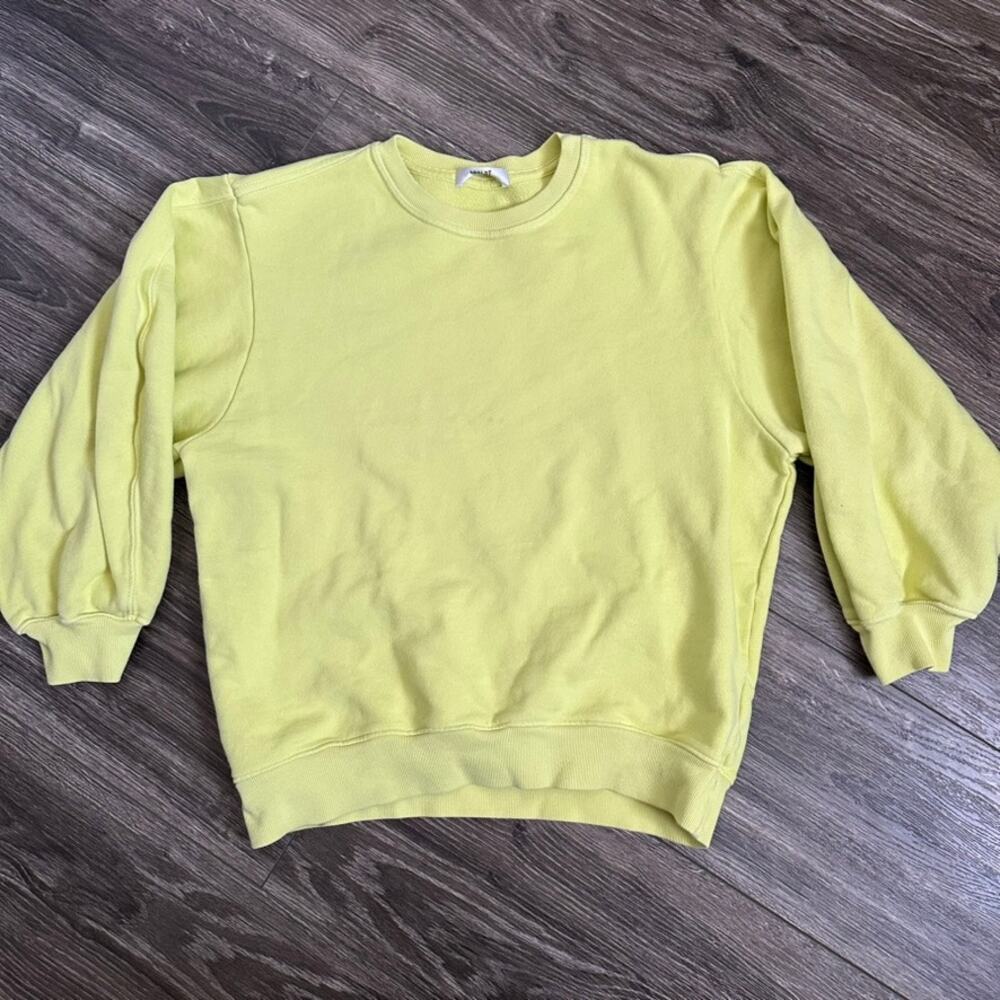 Agolde Thora Sweatshirt Size Small Yellow